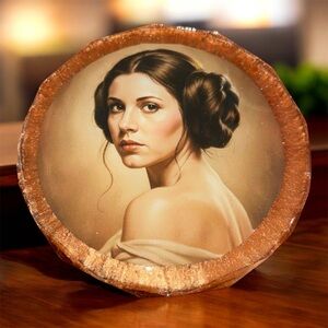 NORE’S NOVELTIES Set of 2 Geometric Handcrafted Coasters “HIDDEN PRINCESS”